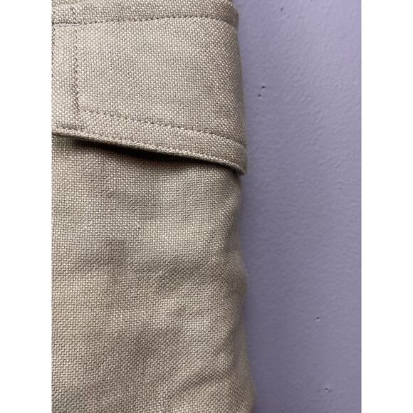 Express Belted Linen Blend Mini Skirt Womens Size 6 Tan Beige‎ Short Pockets NEW - Picture 7 of 9